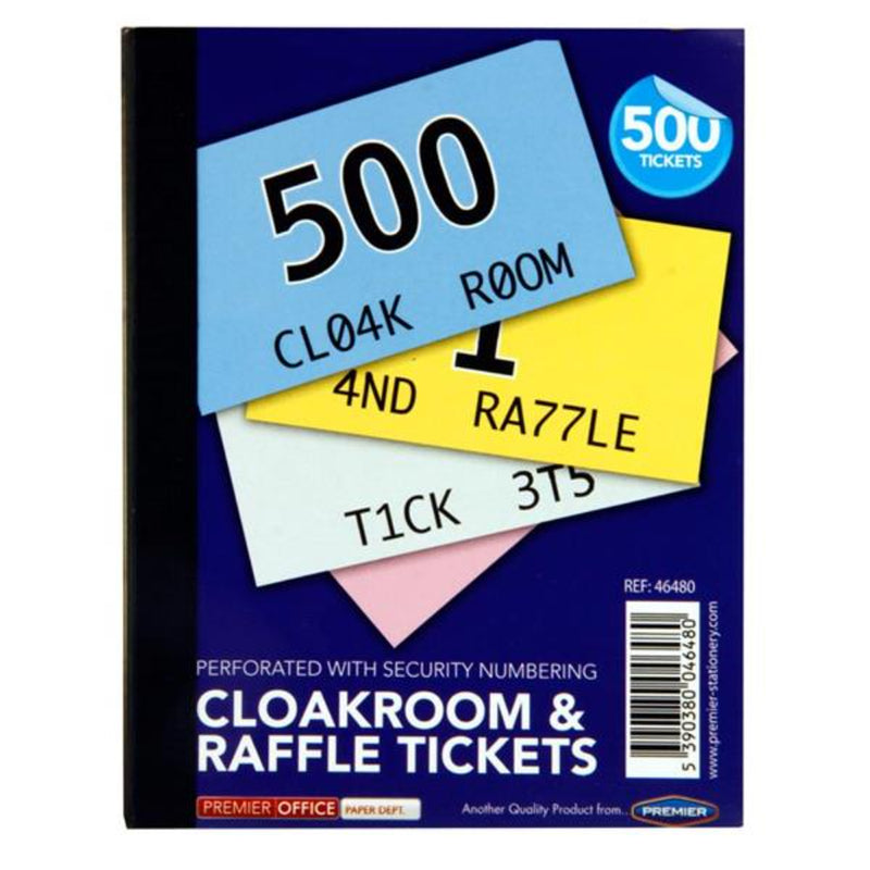 Premier Office Cloakroom & Raffle Tickets - 500 Tickets