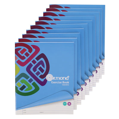Ormond Multipack | A11 Exercise Book - Margin Ruled - 88 Pages - Pack of 10-Exercise Books-Ormond|Stationery Superstore UK