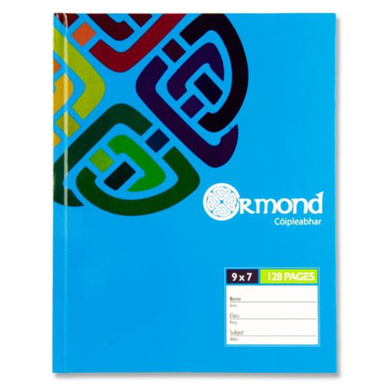 Ormond 9x7 Hardcover Exercise Book - 128 Pages - Blue-Exercise Books-Ormond|Stationery Superstore UK