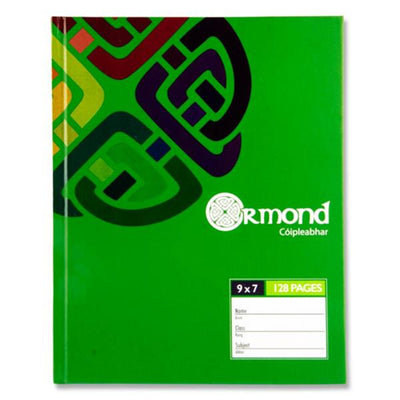 Ormond 9x7 Hardcover Exercise Book - 128 Pages - Green-Exercise Books-Ormond|Stationery Superstore UK