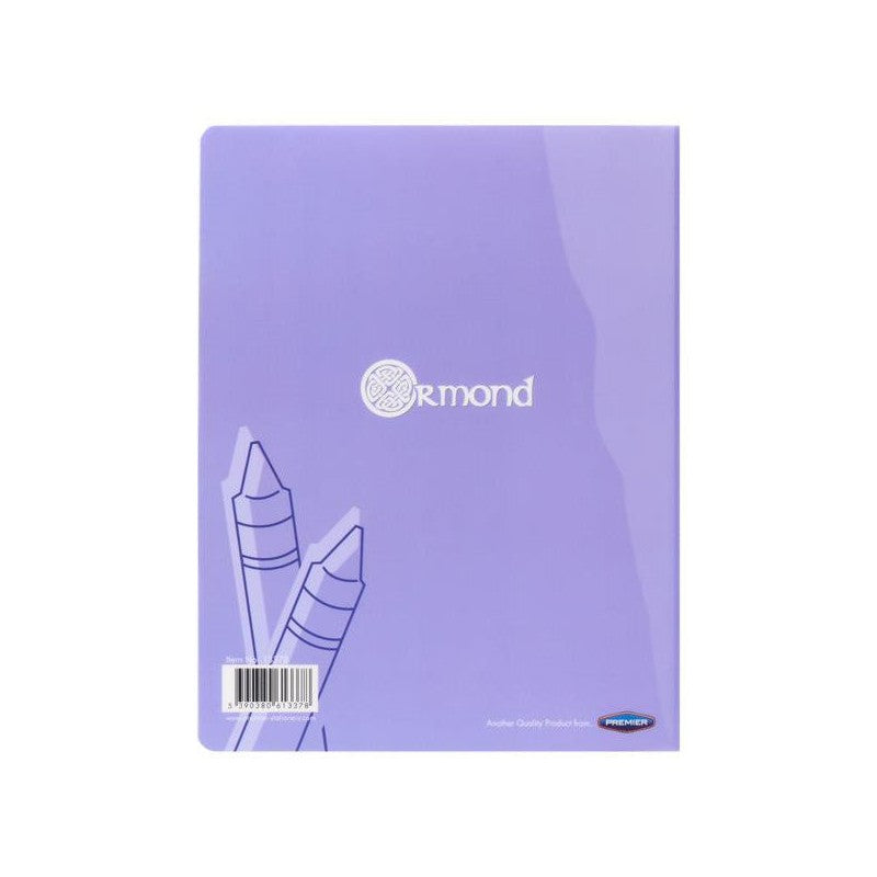 Ormond No.15A Durable Cover Project Book - Ruled - 40 Pages - Purple