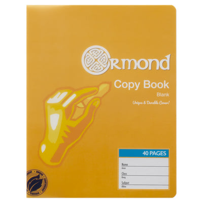 ormond-durable-cover-blank-copy-book-40-pages|Stationerysuperstore.uk