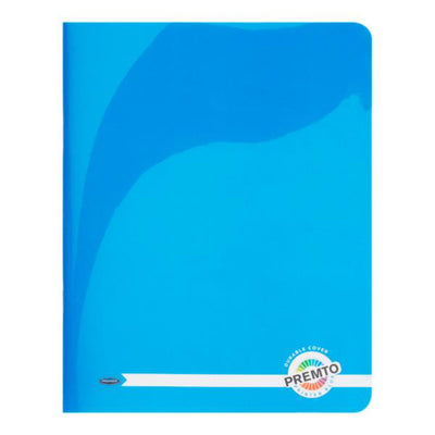 Premto 9x7 Durable Cover Exercise Book - 128 Pages -Printer Blue-Exercise Books-Premto|Stationery Superstore UK