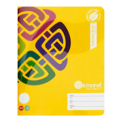 Ormond 9x7 Durable Cover Exercise Book - 128 Pages - Yellow-Exercise Books-Ormond|Stationery Superstore UK