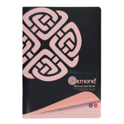Ormond A4 Durable Cover Visual Memory Aid Manuscript Book 120 Pages - Pink-Manuscript Books-Ormond|Stationery Superstore UK