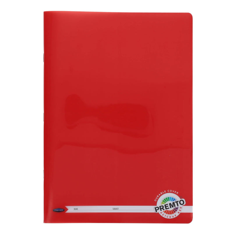 Premto A4 Durable Cover Manuscript Book - 120 Pages - Ketchup Red