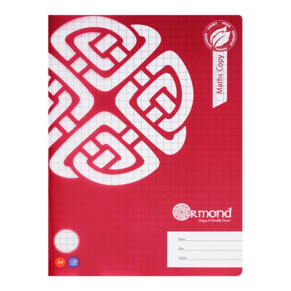 Ormond A4 Durable Cover Maths Copy Book - Squared Pages - 120 Pages-Copy Books-Ormond|Stationery Superstore UK