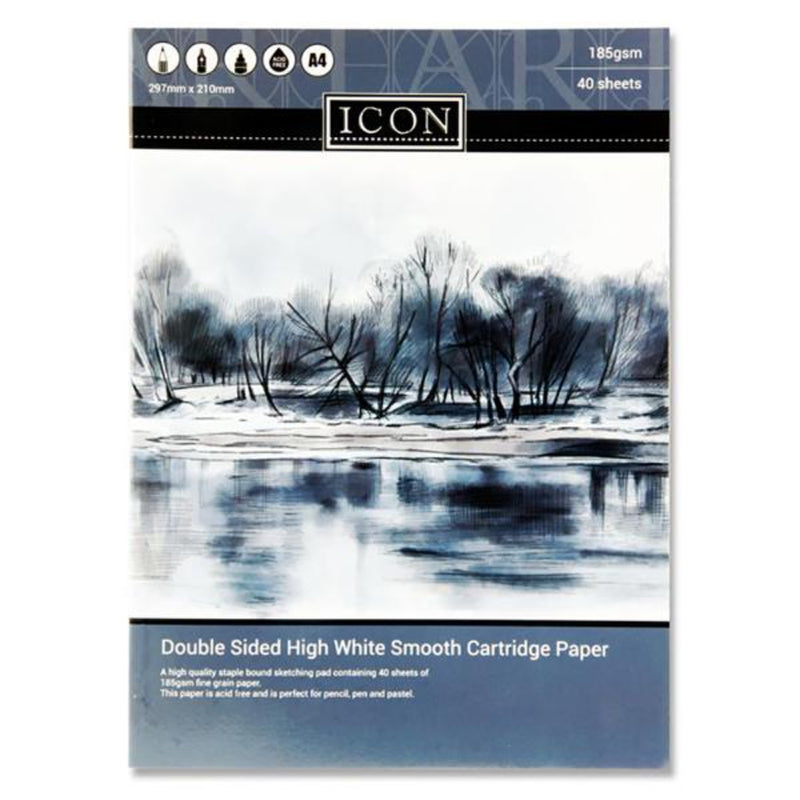 Icon A4 Sketch Book - 185gsm - 40 Sheets-Sketchbooks-Icon|Stationery Superstore UK