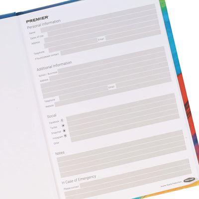 Premier A5 Hardcover Notebook - 160 Pages - Rainbow-A5 Notebooks-Premier|Stationery Superstore UK