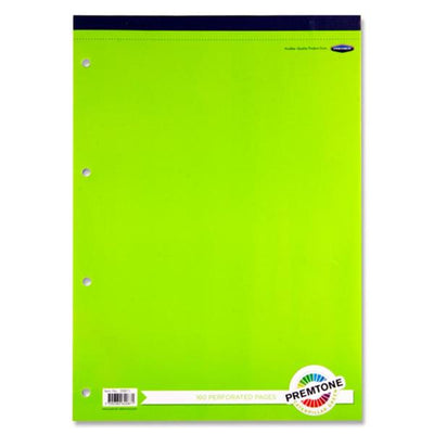 Premto A4 Refill Pad - Top Bound - 160 Pages - Caterpillar Green-Notebook Refills-Premto|Stationery Superstore UK