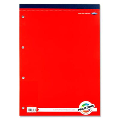Premto A4 Refill Pad - Top Bound - 160 Pages - Ketchup Red-Notebook Refills-Premto|Stationery Superstore UK