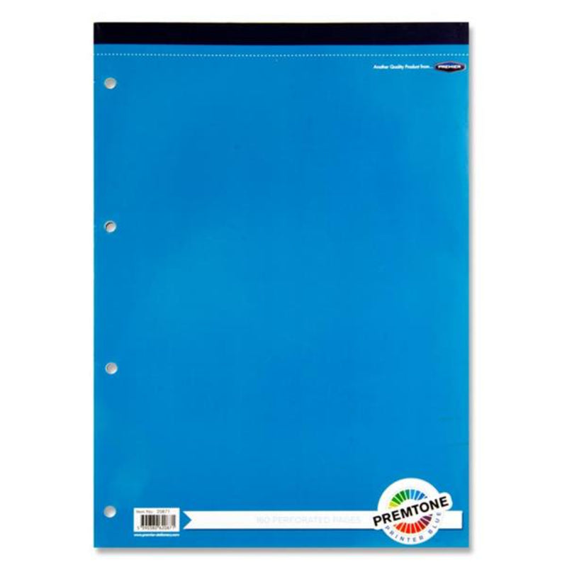 Premto A4 Refill Pad - Top Bound - 160 Pages - Printer Blue-Notebook Refills-Premto|Stationery Superstore UK