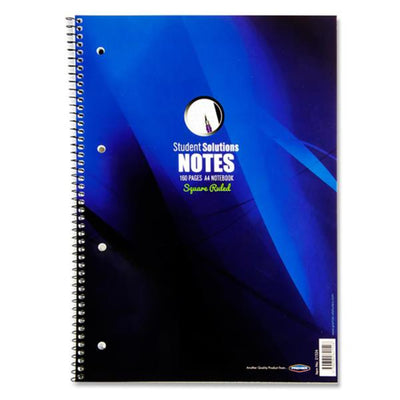 Student Solutions A4 5mm Squared Paper Spiral Notebook - 160 Pages-A4 Notebooks-Student Solutions|Stationery Superstore UK