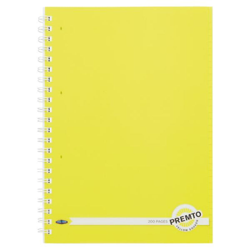Premto A4 Wiro Notebook - 200 Pages - Neon - Yellow Squash