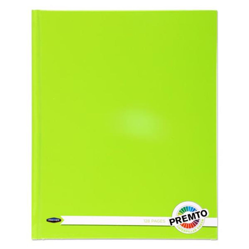 Premto 9x7 Hardcover Notebook - 128 Pages - Caterpillar Green-Exercise Books-Premto|Stationery Superstore UK