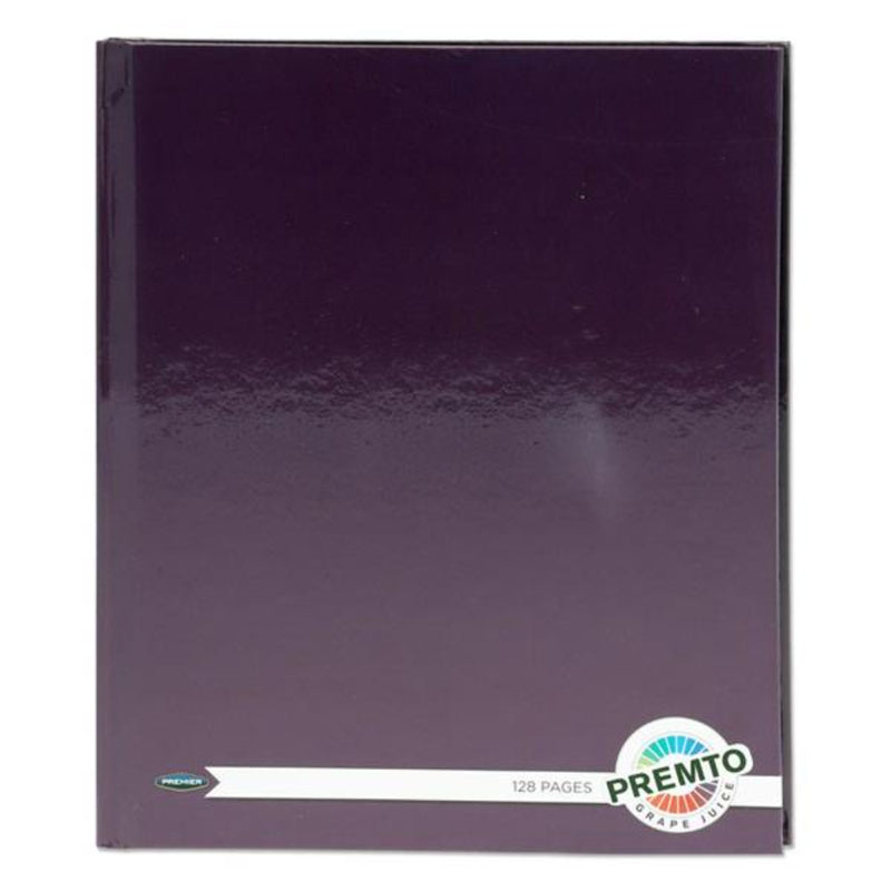 Premto 9x7 Hardcover Notebook - 128 Pages - Grape Juice-Exercise Books-Premto|Stationery Superstore UK