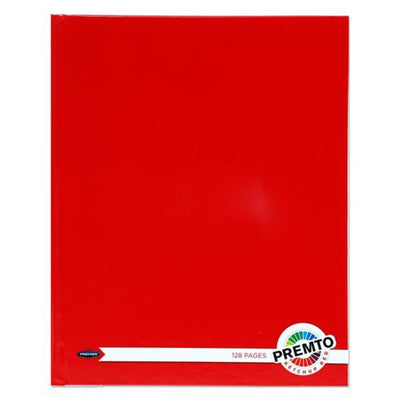 Premto 9x7 Hardcover Notebook - 128 Pages - Ketchup Red-Exercise Books-Premto|Stationery Superstore UK
