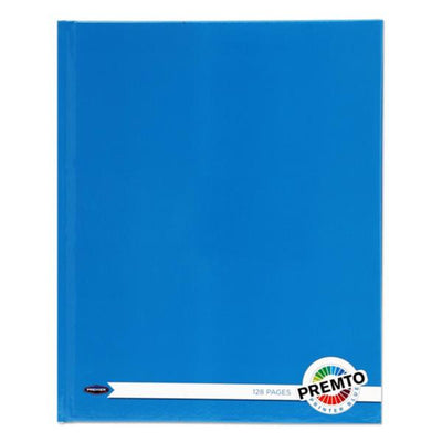 Premto 9x7 Hardcover Notebook - 128 Pages - Printer Blue-Exercise Books-Premto|Stationery Superstore UK