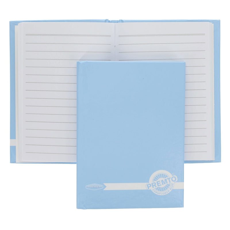 Premto Pastel A6 Hardcover Notebook - 160 Pages - Pastel - Cornflower Blue-A6 Notebooks-Premto|Stationery Superstore UK