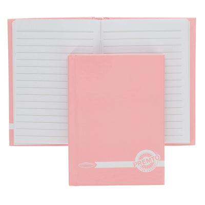 Premto Pastel A6 Hardcover Notebook - 160 Pages - Pastel - Pink Sherbet-A6 Notebooks-Premto|Stationery Superstore UK