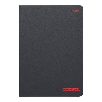 Concept A5 Undated Diary With Times & Notes - Page A Day-Diaries-Concept|Stationery Superstore UK
