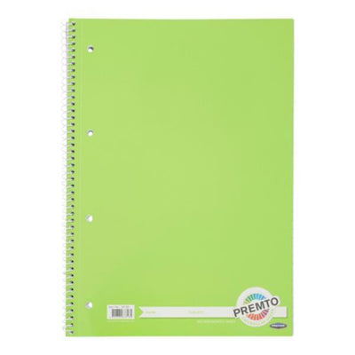 Premto A4 Spiral Notebook - 160 Pages - Caterpillar Green-A4 Notebooks-Premto|Stationery Superstore UK