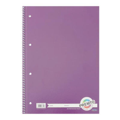 Premto A4 Spiral Notebook - 160 Pages - Grape Juice Purple-A4 Notebooks-Premto|Stationery Superstore UK