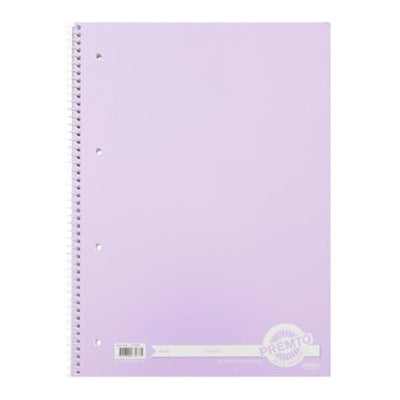 Premto Pastel A4 Spiral Notebook - 160 Pages -Wild Orchid-A4 Notebooks-Premto|Stationery Superstore UK