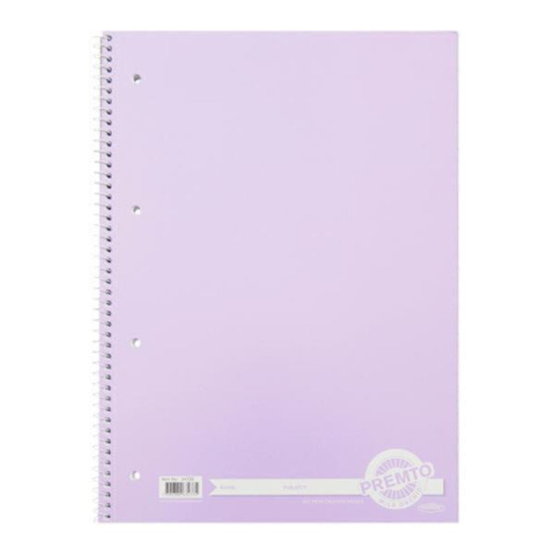 Premto Pastel A4 Spiral Notebook - 160 Pages -Wild Orchid