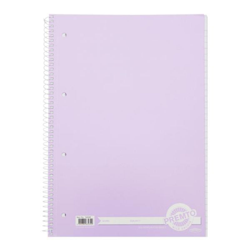 Premto Pastel A4 Spiral Notebook - 320 Pages - Wild Orchid-A4 Notebooks-Premto|Stationery Superstore UK