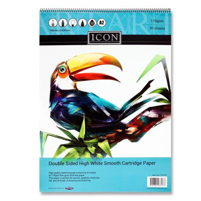 Icon A2 Spiral Sketch Pad - 110gsm - 30 Sheets-Sketchbooks-Icon|Stationery Superstore UK
