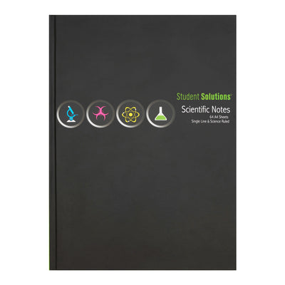 Student Solutions A4 Hardcover Scientific Notes Notebook - 64 Pages-Subject & Project Books-Student Solutions|Stationery Superstore UK