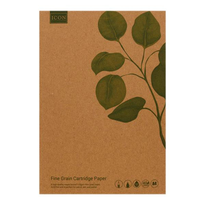 Icon Green A4 Sketch Book - 110gsm - 80 Pages-Sketchbooks-Icon Green|Stationery Superstore UK