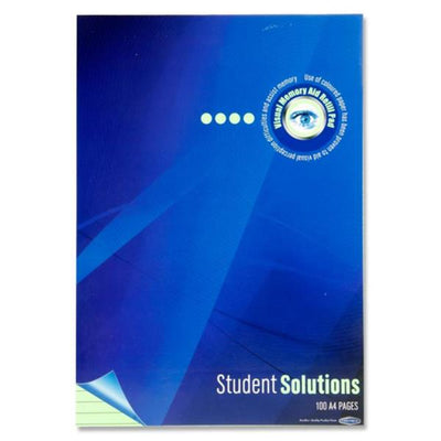 Student Solutions A4 Visual Memory Aid Refill Pad - 100 Pages - Green-Tinted Notebooks & Refills-Student Solutions|Stationery Superstore UK