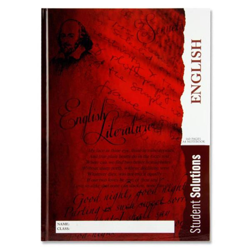 Student Solutions A4 Hardcover Subject Notebook - 160 Pages - English