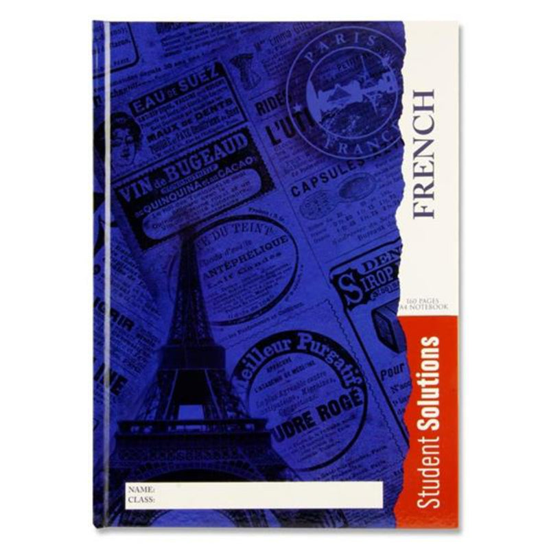 Student Solutions A4 Hardcover Subject Notebook - 160 Pages - French