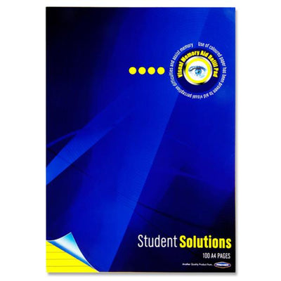 Student Solutions A4 Visual Memory Aid Refill Pad - 100 Pages - Lemon Yellow-Tinted Notebooks & Refills-Student Solutions|Stationery Superstore UK