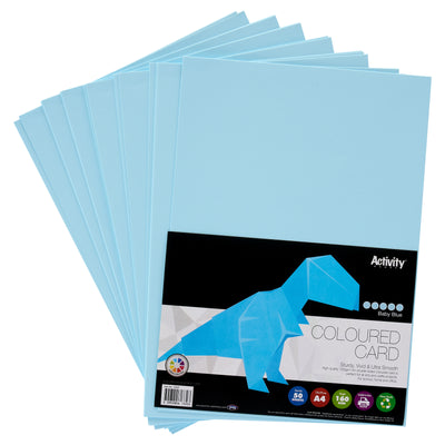 Premier Activity A4 Card - 160 gsm - Baby Blue - 50 Sheets-Craft Paper & Card-Premier|Stationery Superstore UK