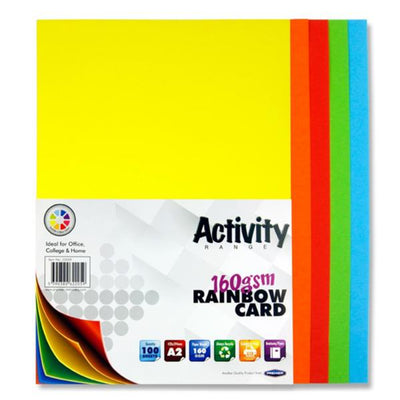 Premier Activity A2 Card - 160gsm - Rainbow - 100 Sheets-Craft Paper & Card-Premier|Stationery Superstore UK