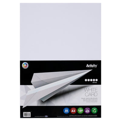 Premier Activity A3 Card - 160gsm - White - 50 Sheets-Craft Paper & Card-Premier|Stationery Superstore UK