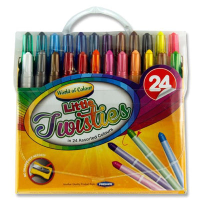 World of Colour Mini Twisties Crayons - Pack of 24-Crayons-World of Colour|Stationery Superstore UK