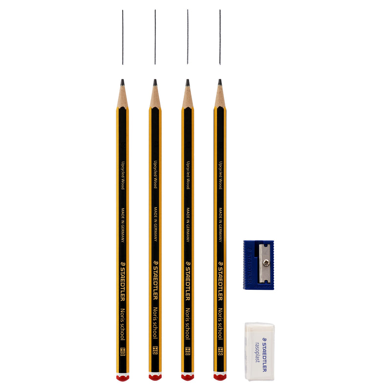 Staedtler Noris Pencils, Sharpener & Eraser, Hb - Pack of 4
