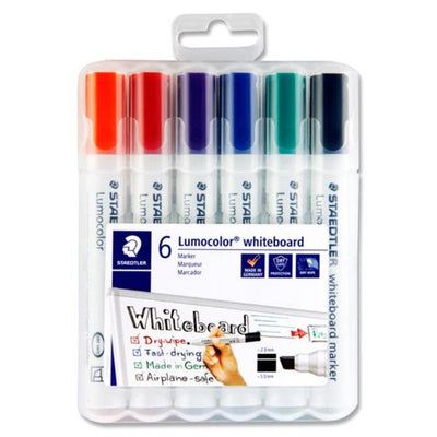 staedtler-lumocolor-whiteboard-markers-pack-of-6|Stationery Superstore UK