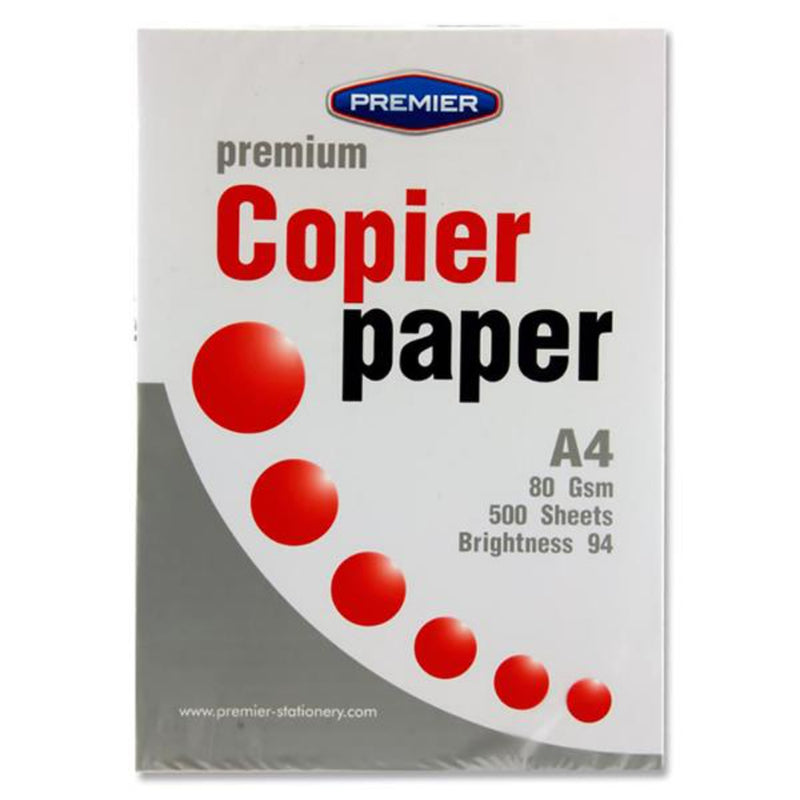 Premier A4 Premium Copier Paper - 80gsm - 500 Sheets-Printer & Copier Paper-Premier|Stationery Superstore UK