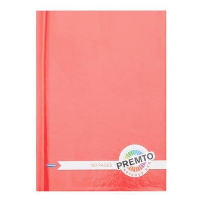 premto-a6-hardcover-notebook-160-pages-ketchup-red|Stationerysuperstore.uk