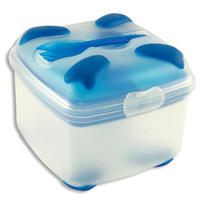 Smash Nude Food Mover - 2 Tier Salad Box with Fork - Blue-Lunch Boxes-Smash|Stationery Superstore UK