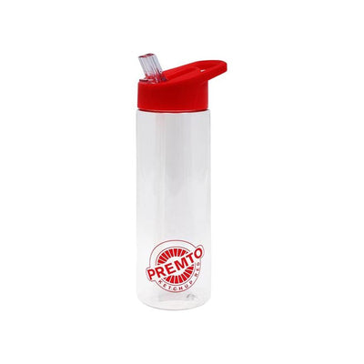 Premto 700ml Tritan Bottle - Clear - Ketchup Red-Water Bottles-Premto|Stationery Superstore UK