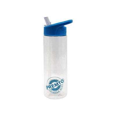 Premto 700ml Tritan Bottle - Clear - Printer Blue-Water Bottles-Premto|Stationery Superstore UK