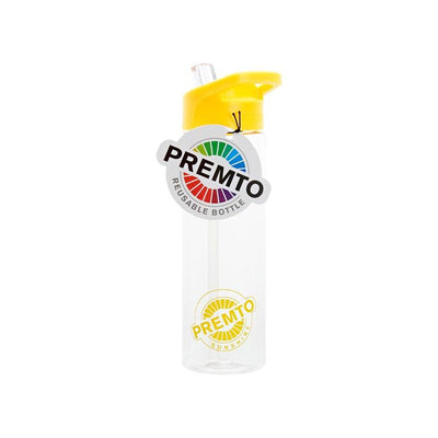 Premto 700ml Tritan Bottle - Clear - Sunshine Yellow-Water Bottles-Premto|Stationery Superstore UK