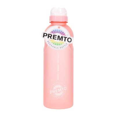 Premto 500ml Stealth Soft Touch Bottle - Pastel - Pink Sherbet-Water Bottles-Premto|Stationery Superstore UK